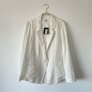 NSF white linen blend Trudy blazer